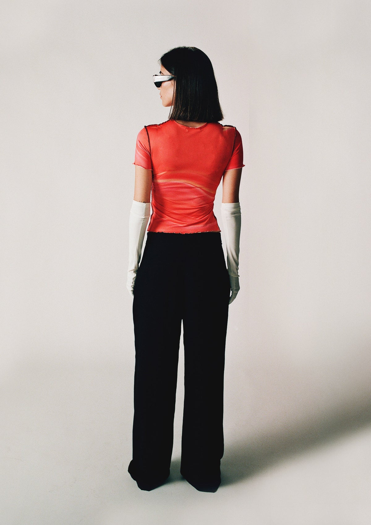 Pantalon tailleur noir mat