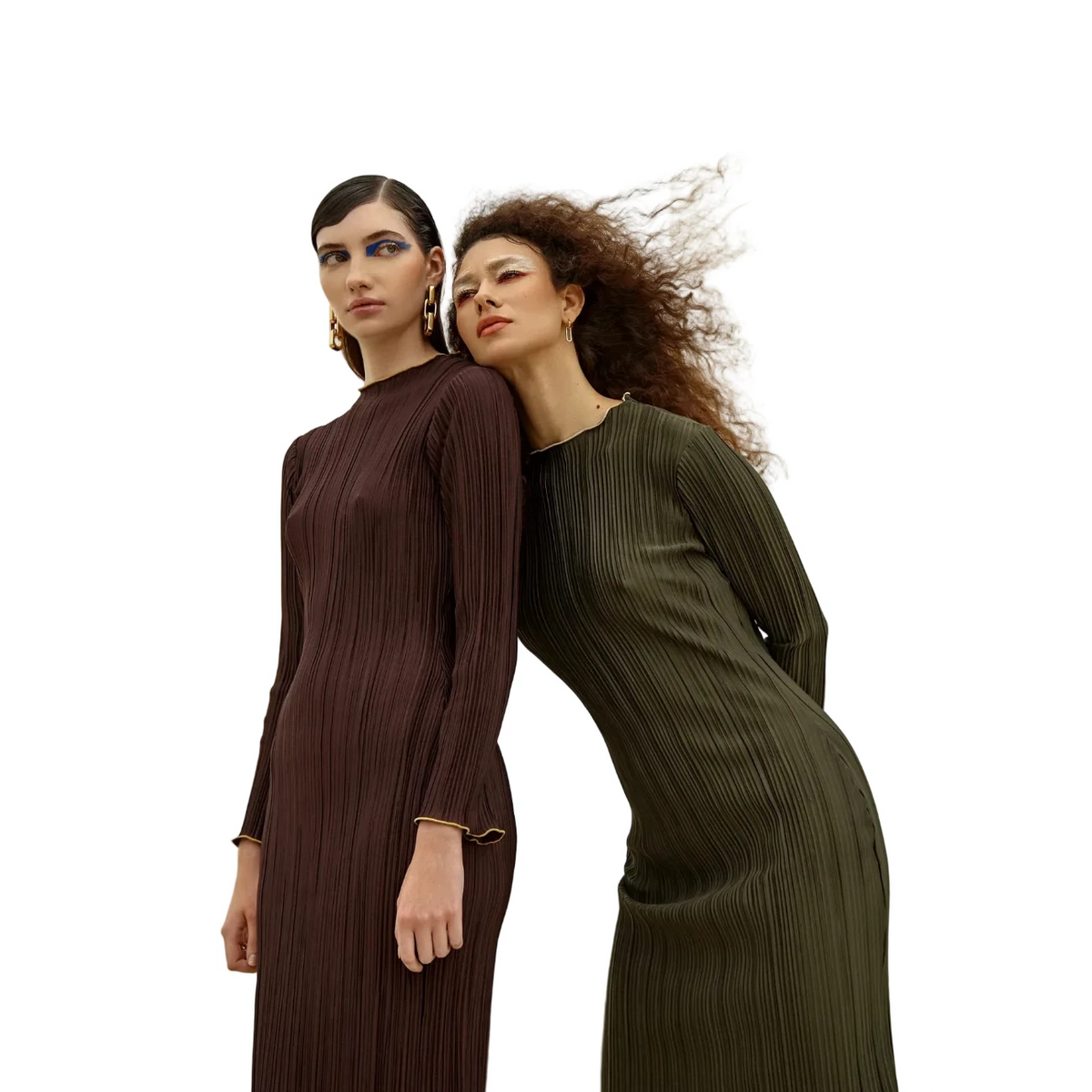 Robe Noor vert olive