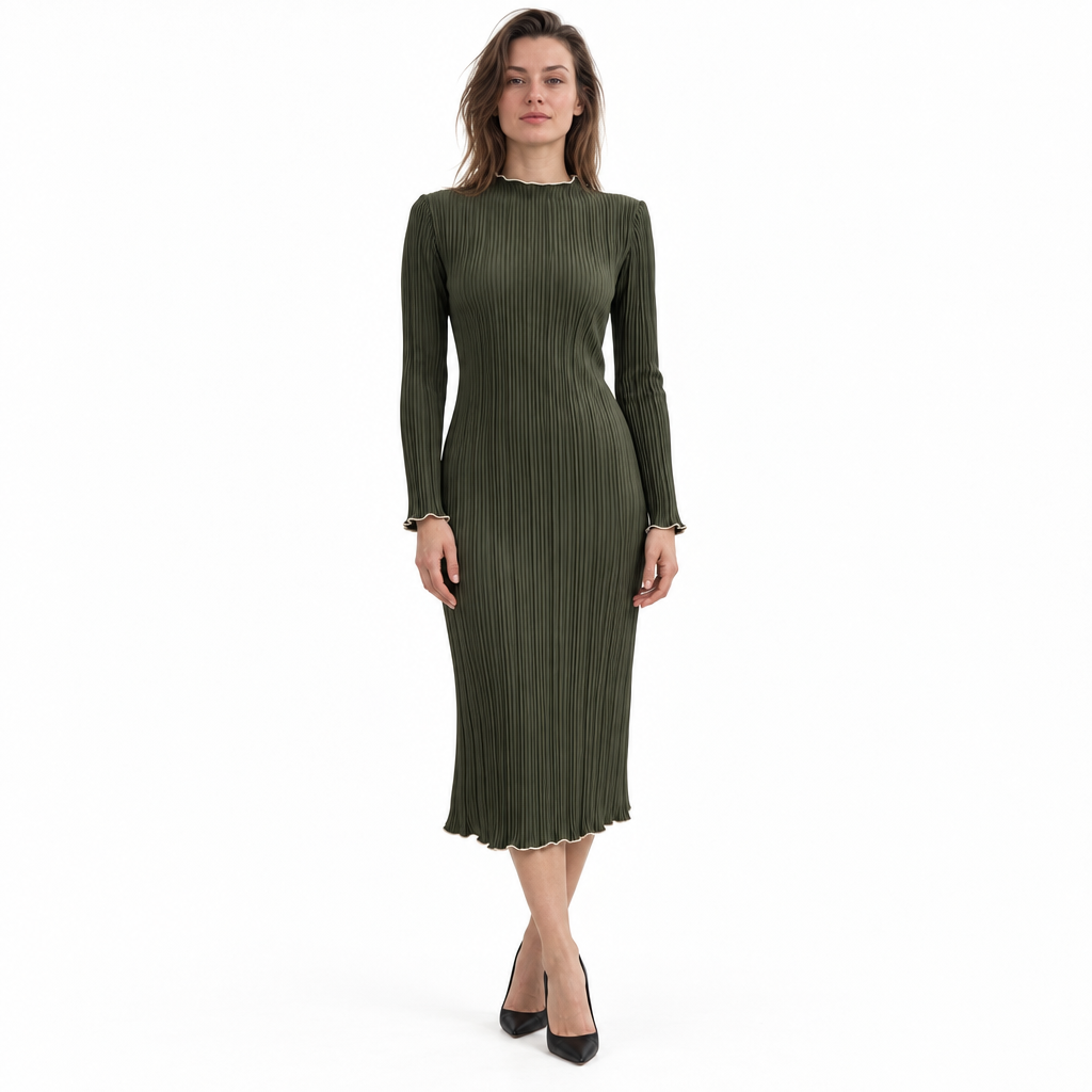 Robe Noor vert olive
