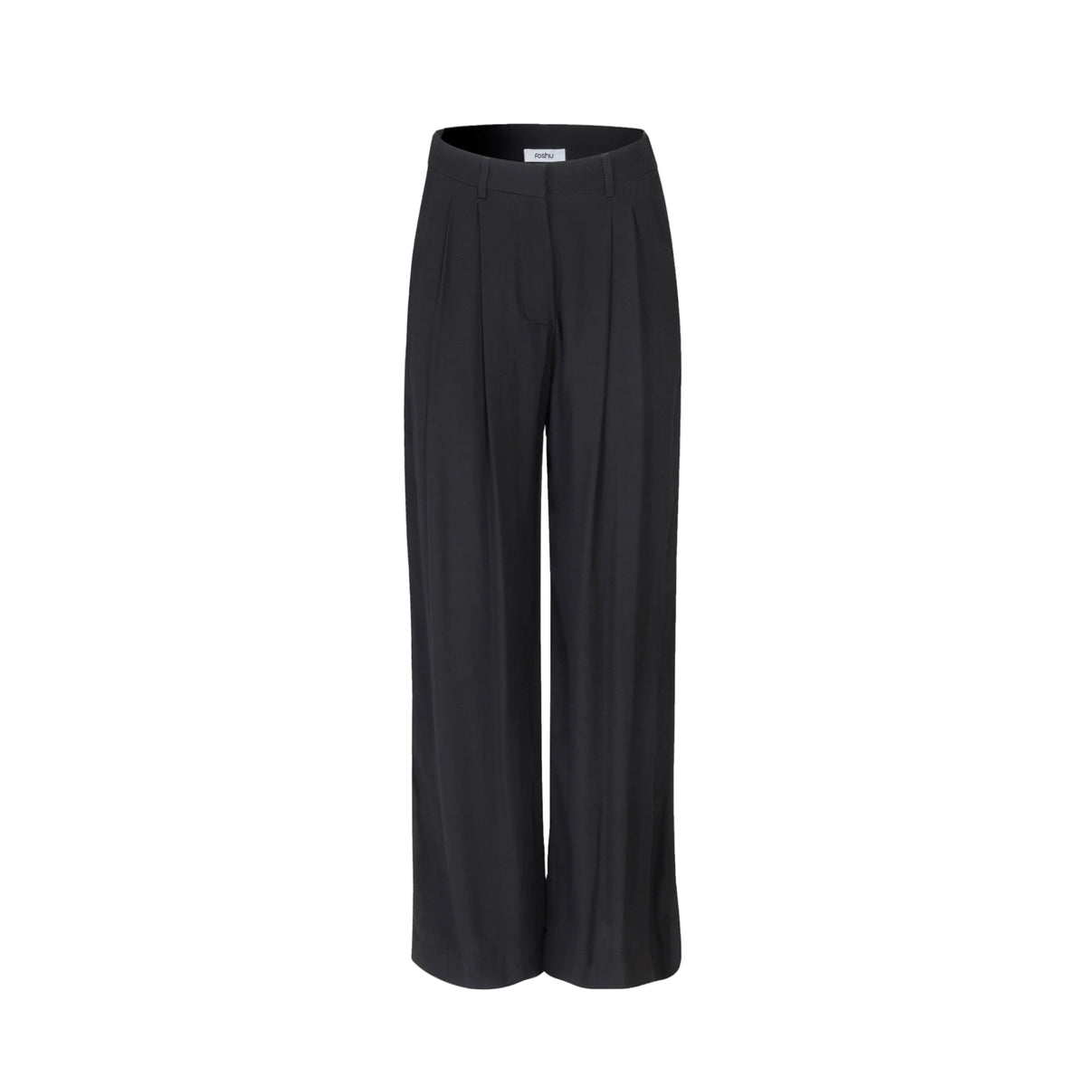 Pantalon tailleur noir mat